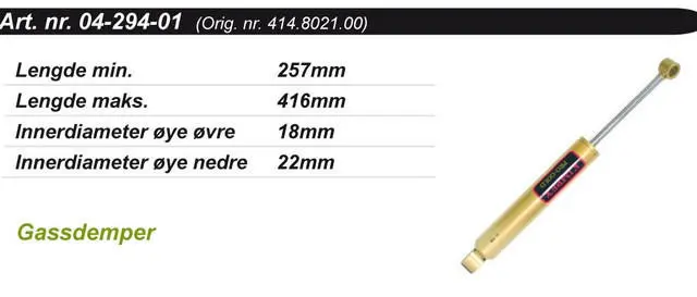 Støtdemper Ski-Doo Bakre Kimpex Gold 414802100 