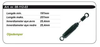 St&#248;tdemper Ski-Doo Standard - Olje OEM: 414764100, 414585900, 414782700
