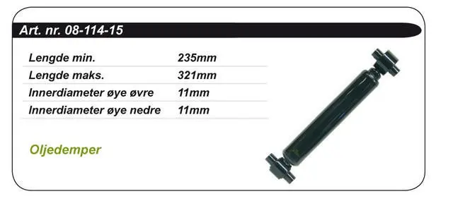 Støtdemper Polaris Standard - Olje OEM: 7041123 7041134 7041496 