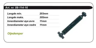 St&#248;tdemper Yamaha Standard - Olje OEM: 8J52335000 8J62335000