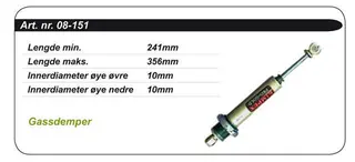 St&#248;tdemper Arctic Cat Kimpex Gold - Gass 0603-100/0603-255/0603-420