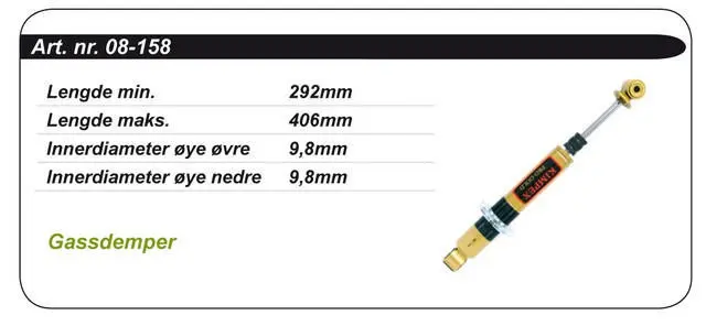 Støtdemper Polaris Kimpex Gold - Gass 7041503  7041496  7041539  7041523 