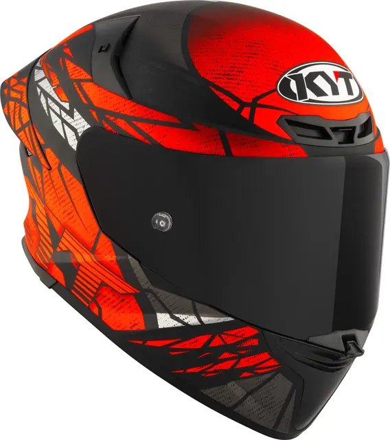 KYT TT-REVO Combustion Matt rød  M Sportslig helhjelm med racing design 