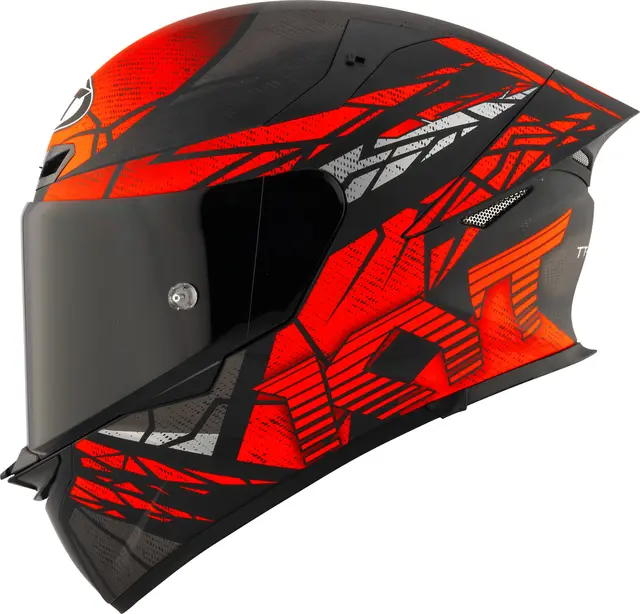 KYT TT-REVO Combustion Matt rød  M Sportslig helhjelm med racing design 