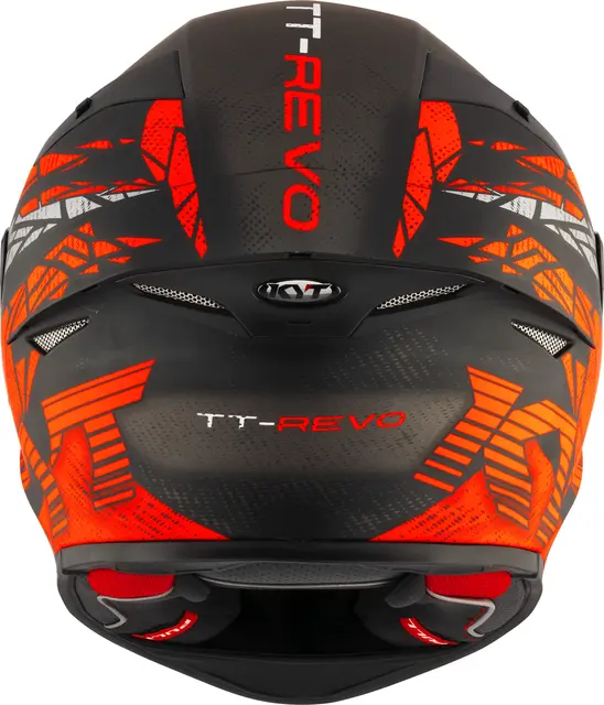 KYT TT-REVO Combustion Matt rød  M Sportslig helhjelm med racing design 
