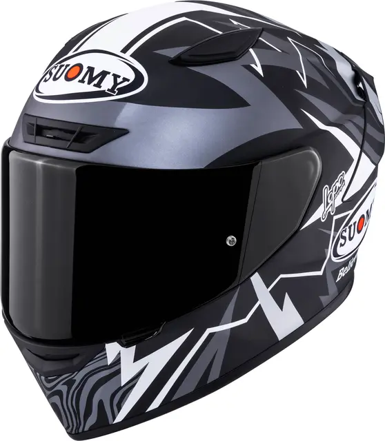 Suomy Track-1 Sam Lowes 2025 M.Sort  M Racinghjelm Ventilert 3komponent fiber 