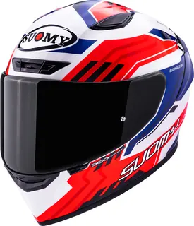 Suomy Track-1 Framework Hvit/Rød/blå Racinghjelm Ventilert 3komponent fiber