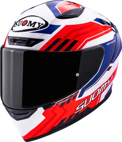 Suomy Track-1 Framework Hvit/Rød/blå Racinghjelm Ventilert 3komponent fiber
