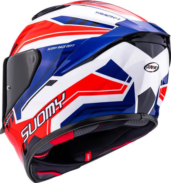 Suomy Track-1 Framework Hvit/Rød/blå  M Racinghjelm Ventilert 3komponent fiber 