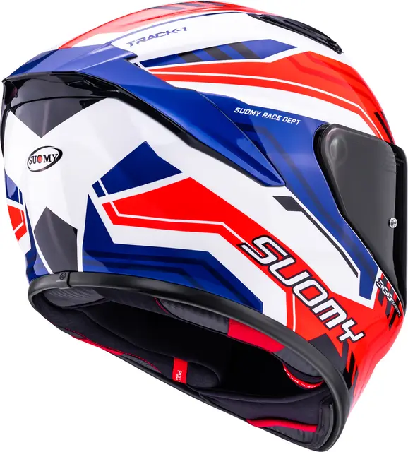 Suomy Track-1 Framework Hvit/Rød/blå  M Racinghjelm Ventilert 3komponent fiber 