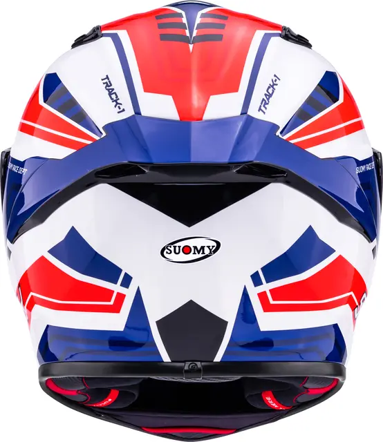 Suomy Track-1 Framework Hvit/Rød/blå  M Racinghjelm Ventilert 3komponent fiber 