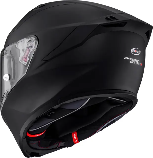 Suomy Speedstar2 Plain Matt Sort  M Sport helhjelm med solvisir 3komp.fiber 