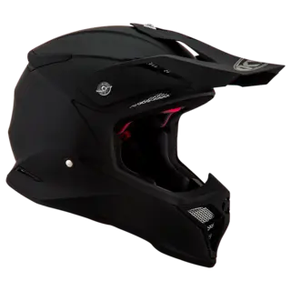 KYT Skyhawk MX Plain Matt sort Premium MX-hjelm, 3komp.fiber ECE 22-06
