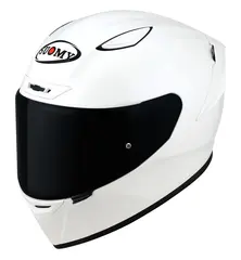 Suomy Track-1 Plain Hvit  XS Racinghjelm Ventilert 3komponent fiber