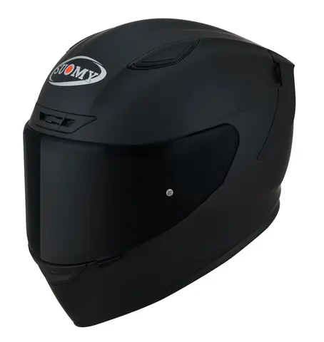 Suomy Track-1 Plain Matt Sort Racinghjelm Ventilert 3komponent fiber