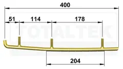 Totaltek Racing Koromant Styreskinne Arctic Cat Sn&#248;scooter Selges Parvis, Koromant, Racing