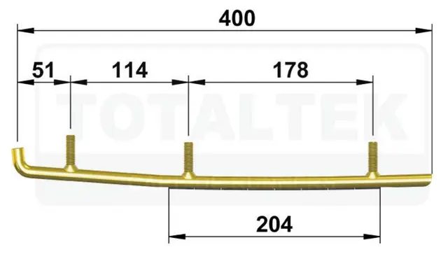 Totaltek Racing Koromant Styreskinne Arctic Cat Snøscooter