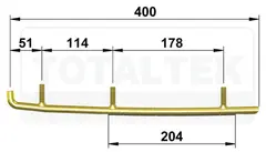 Totaltek Racing Koromant Styreskinne Arctic Cat Sn&#248;scooter Selges Parvis, Koromant, Racing