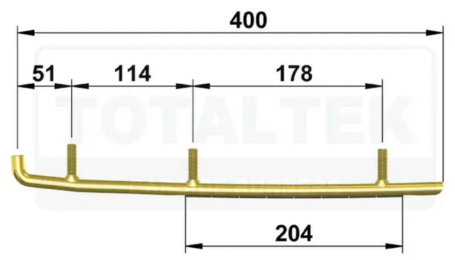 Totaltek Racing Koromant Styreskinne Arctic Cat Snøscooter