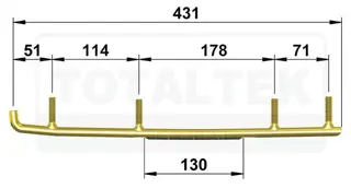 Totaltek Styreskinne Arctic Cat Sn&#248;scooter Selges Parvis, Koromant, Sprint