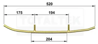 Totaltek Racing Styreskinne Lynx/Ski-Doo/BRP ADJ/CTRL For ADJ/CTRL/CTRL2 Ski