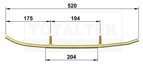 Totaltek Racing Styreskinne Lynx/Ski-Doo/BRP ADJ/CTRL For ADJ/CTRL/CTRL2 Ski