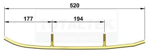 Totaltek Styreskinne - Lynx &amp; Ski-Doo For ADJ ski, Zero - Uten Koromant