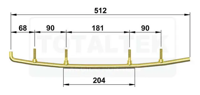 Totaltek Styreskinne - Yamaha Selges Parvis, Koromant, Racing 