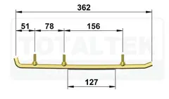Totaltek Styreskinne - Yamaha Selges Parvis, Koromant, Utility