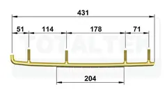Totaltek Styreskinne - Yamaha Selges Parvis, Koromant, Racing