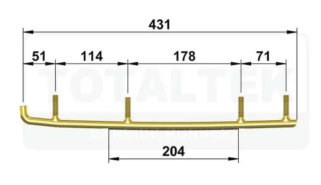 Totaltek Styreskinne - Yamaha Selges Parvis, Koromant, Racing 