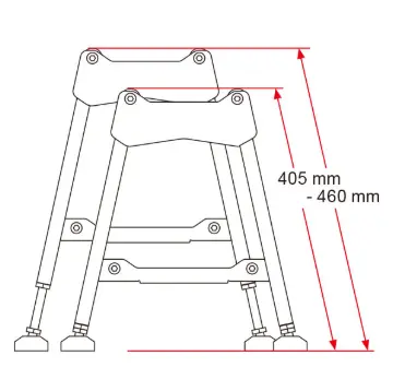 UNIT FIT - Service-Bukk, Oransje Stødig og Justerbar Servicebukk 