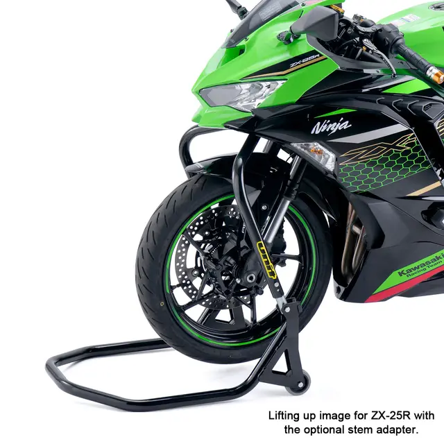 UNIT Depotstøtte Front, Gatesykkel>200kg B2510 Depotstøtte Front, Sort stål 