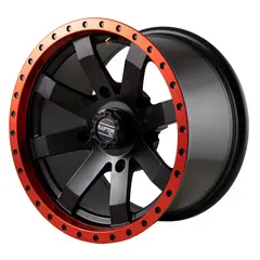 Raptor Felg 8" Matt Sort / Rød