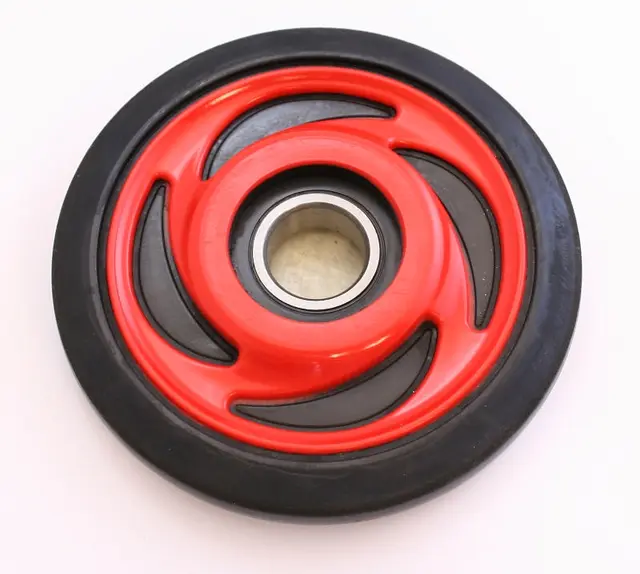 Boggiehjul Polaris - 135mm, Rød 25mm aksling, leveres med lager 