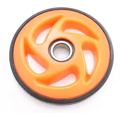 BoggiehjulAC/Polaris - 162mm, Oransj 25mm aksling, leveres med lager
