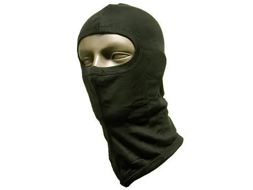 Hjelmlue/Balaclava - Bomull, Sort Hette for MC, sykkel- og skikjøring 