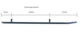 Styreskinne Lynx, St&#229;l - 5344021 Total lengde 466mm, 23mm bolter