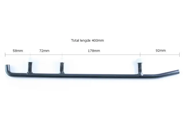 Styreskinne Lynx, Stål - 605348677 Total lengde 400mm, 28mm bolter 