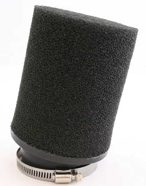 SledTech Luftfilter Universal - Sort 40-44mm, Høyde 152mm, Vinklet 15° 