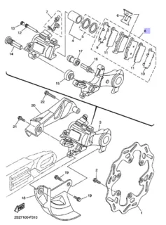 Yamaha Bremseklosser Bak WR/YZ 2003-20