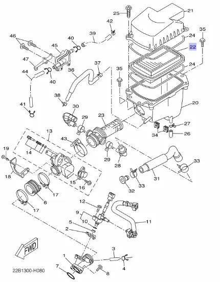 Yamaha Luftfilter MT125/WR125/YFZ125 Yamaha Originaldel 