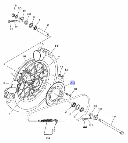 Yamaha SPROCKET DRIVEN (51T) YZ85 2002-20 