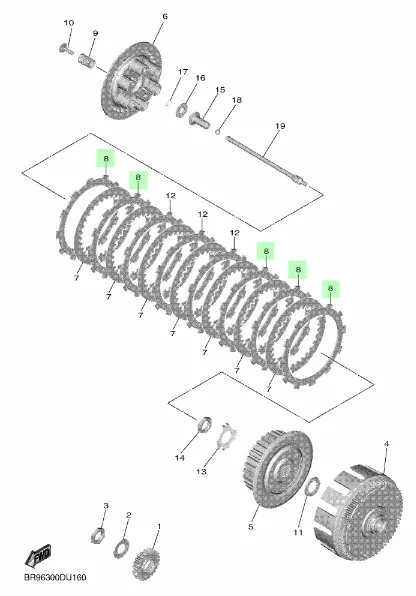 Yamaha PLATE FRICTION 