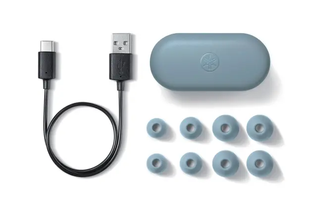 Yamaha TW-E3B Hodetelefoner - Blå IPX5 vannbestandig 