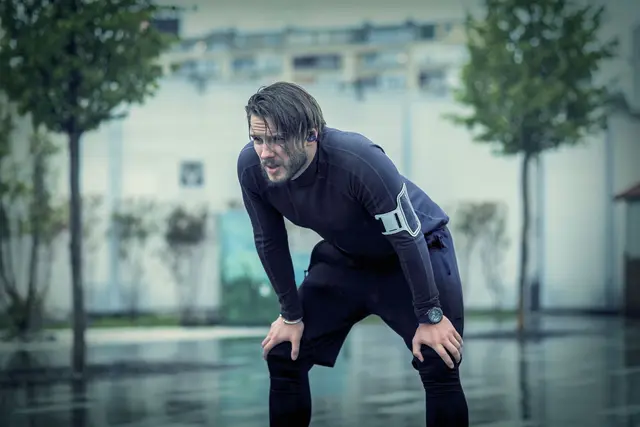 Yamaha TW-ES5A Hodetelefoner - Blå IPX5 vannbestandige sports lydpropper 