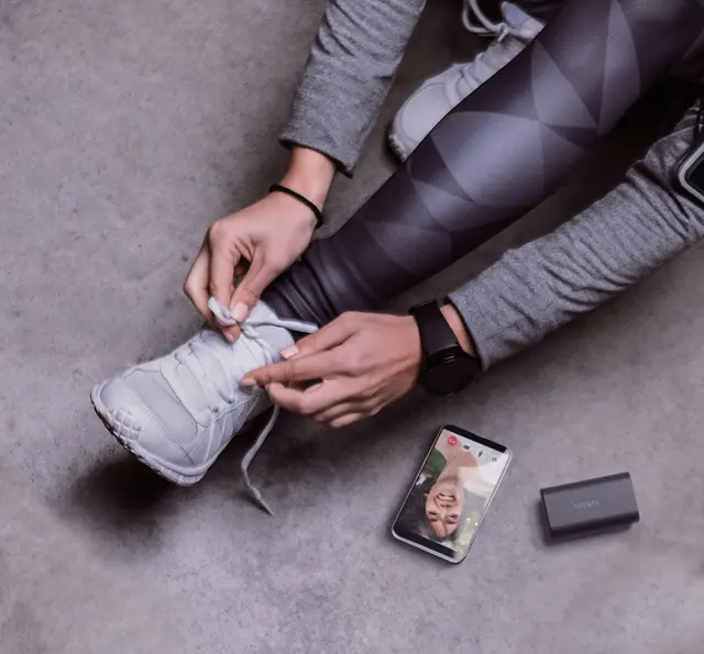 Yamaha TW-ES5A Hodetelefoner - Blå IPX5 vannbestandige sports lydpropper 