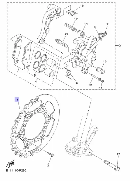 Yamaha Bremseskive Front 