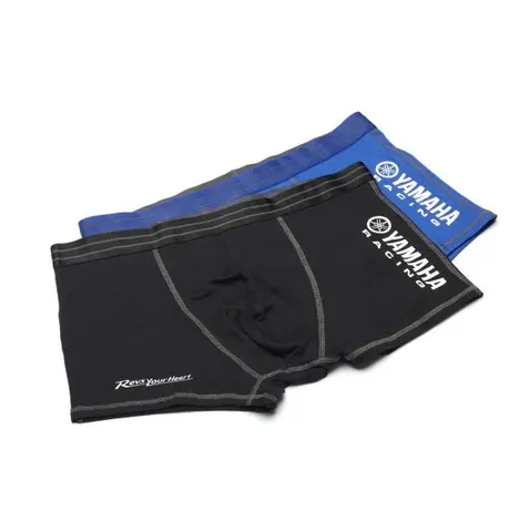 Yamaha Racing Boxershorts - 2 Pakk Sort &amp; Blå