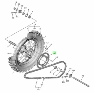 Sprocket, Driven (47t) Yz65 2018-20